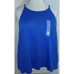 NWT OLD NAVY Womens 3X Spaghetti Straps Sleeveless Tank Top Solid Royal Blue